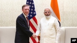 AQSh rahbari Jo Baydenning Milliy xavfsizlik masalalari bo'yicha maslahatchisi Jeyk Sallivan Hindiston Bosh vaziri Narendra Modi bilan uchrashdi, Dehli, 17-iyun, 2024 