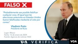 Es falso que las elecciones anteriores de EEUU hayan sido falsificadas como afirma el presidente de Rusia, Vladimir Putin.