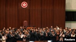 香港立法会全票通过根据《基本法》第23条订立的新的国家安全法案。（2024年3月19日）（2024年3月19日）