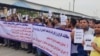 کارگران ارکان ثالث و پشتیبانی پالایشگاه‌های مجتمع گاز پارس جنوبی تجمع کردند