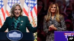 En esta combinación de fotos aparece a la izquierda la primera dama de Estados Unidos, Jill Biden, y a la derecha, la ex primera dama Melania Trump. La esposa del presidente electo Donald Trump regresará a la posición para un segundo mandato no consecutivo.