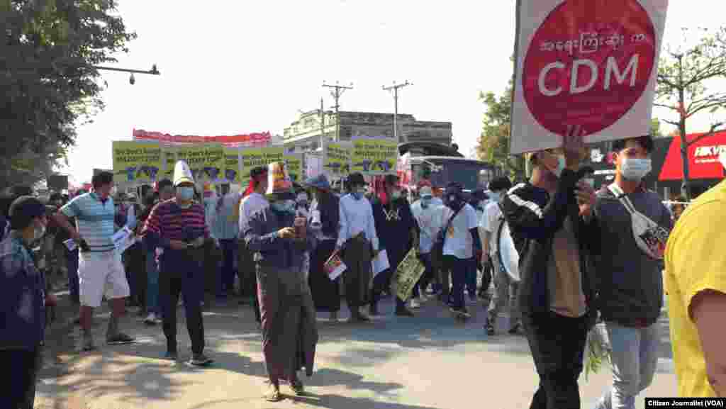 ကလေးမြို့က စစ်အာဏာသိမ်းဆန့်ကျင်ရေး ဆန္ဒပြပွဲ