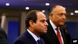 Le président Abdel Fattah el-Sissi de l'Egypte lors de la 70e session de l'Assemblée générale des Nations Unies au siège de l'ONU, 28 septembre 2015. (AP Photo / Jason DeCrow, File)