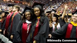 University of Maryland students on graduation day.