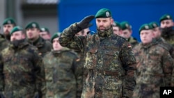 Germaniya askarlari NATO mashg'ulotlarida, Litva, 7-fevral, 2017-yil.