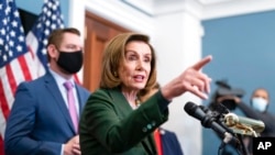 FILE - Speaker of the House Nancy Pelosi, D-Calif., holds a news conference at the Capitol in Washington, Feb. 23, 2022.