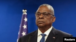 美國國防部長勞埃德·奧斯汀（Lloyd Austin）在以色列特拉維夫。 資料照