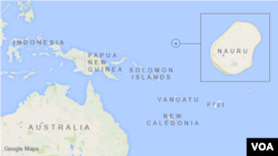 ផែនទី​បង្ហាញ​ទីតាំង​កោះ​ Nauru ដែល​នៅ​ជិត​ប្រទេស​អូស្ត្រាលី