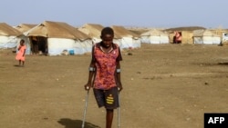 Picha hii inaonyesha watoto wakiwa katika kambi ya watu waliohamishwa kwenye makazi yao katika jimbo la kusini mwa Sudan la Gadaret, Machi 20, 2024. Picha ya AFP