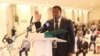 Faure Gnassingbé prêtant serment à Lomé, 3 mai 2020. (VOA/Kayi Lawson)